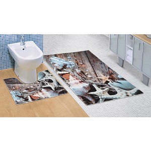 Koupelnová a WC předložka Mořské lastury 3D