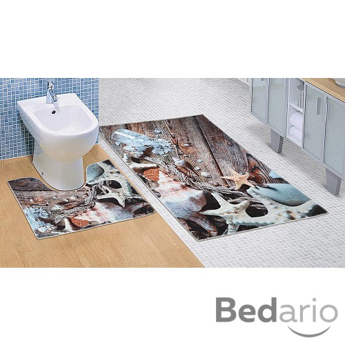 Koupelnová a WC předložka Mořské lastury 3D