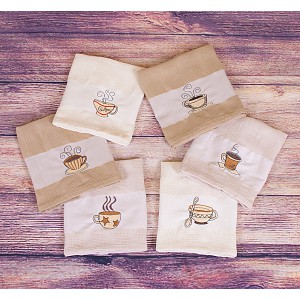 Coffee dárkový set - vaflové utěrky 6ks
