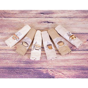 Coffee dárkový set - vaflové utěrky 6ks