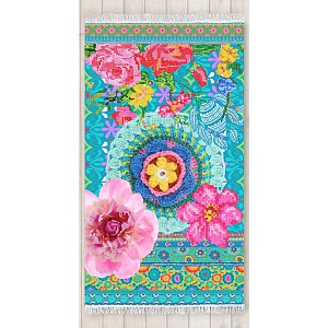 Plážová osuška DeLuxe Happiness 100x180 - Adventures