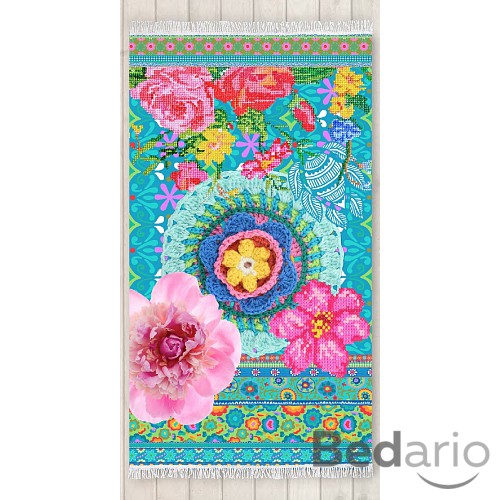 Plážová osuška DeLuxe Happiness 100x180 - Adventures