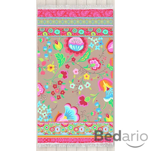 Plážová osuška DeLuxe Happiness 100x180 - Kalocsai