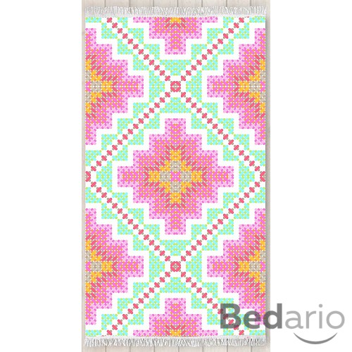 Plážová osuška DeLuxe Happiness 100x180 - Zophia