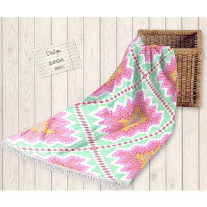 Plážová osuška DeLuxe Happiness 100x180 - Zophia