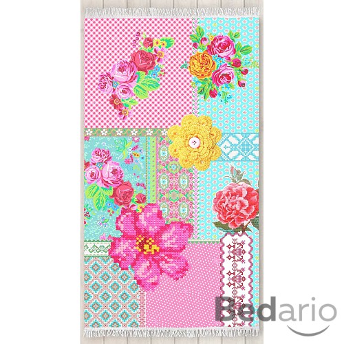 Plážová osuška DeLuxe Happiness 100x180 - Paradise