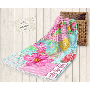 Plážová osuška DeLuxe Happiness 100x180 - Paradise