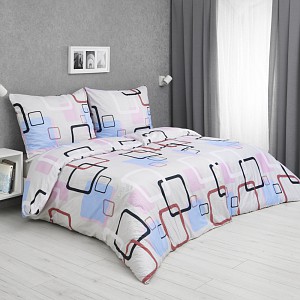 Microtop povlečení Easy 140x200+70x90 Barevné čtverce