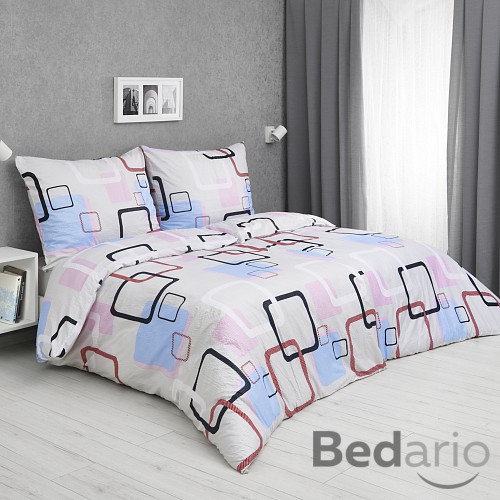 Microtop povlečení Easy 140x200+70x90 Barevné čtverce