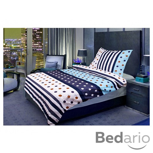 Microtop povlečení Easy 140x200+70x90 Námořnické puntíky