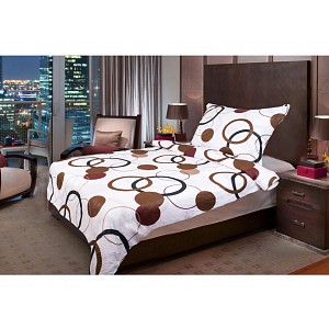 Microtop povlečení Easy 140x200+70x90 Čokoládové kruhy