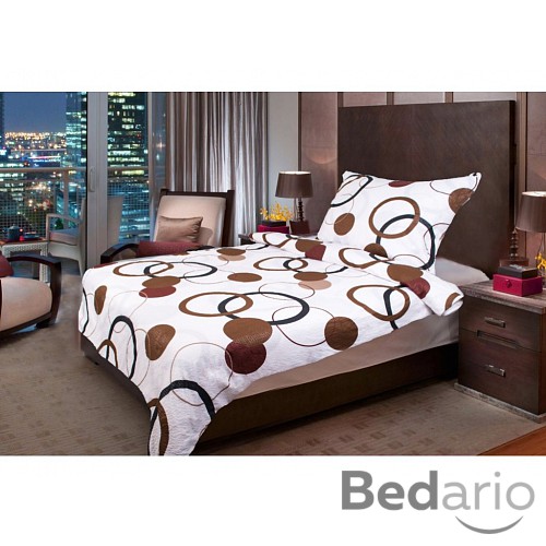 Microtop povlečení Easy 140x200+70x90 Čokoládové kruhy