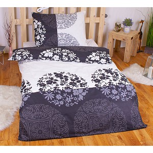 Luxusní RANFORCE Bavlněné povlečení 140x200+70x90 Grey fields II