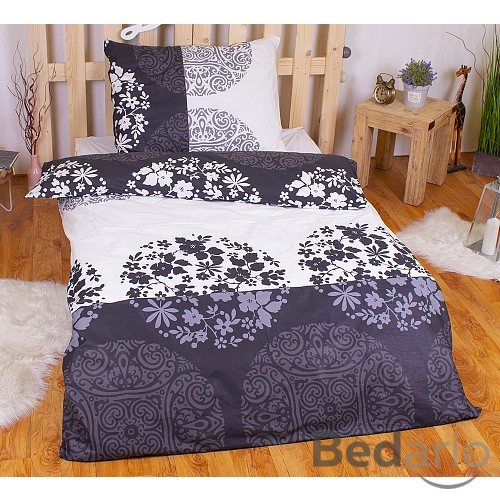 Luxusní RANFORCE Bavlněné povlečení 140x200+70x90 Grey fields II