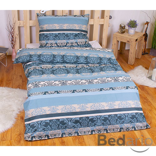 Luxusní RANFORCE Bavlněné povlečení 140x200+70x90 Jeny tyrkys