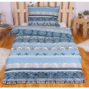 Luxusní RANFORCE Bavlněné povlečení 140x200+70x90 Jeny tyrkys