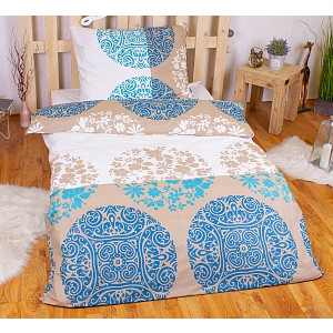 Luxusní RANFORCE Bavlněné povlečení 140x200+70x90 Brown fields