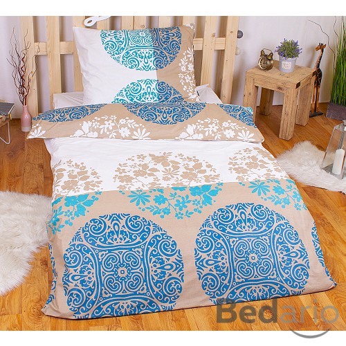 Luxusní RANFORCE Bavlněné povlečení 140x200+70x90 Brown fields