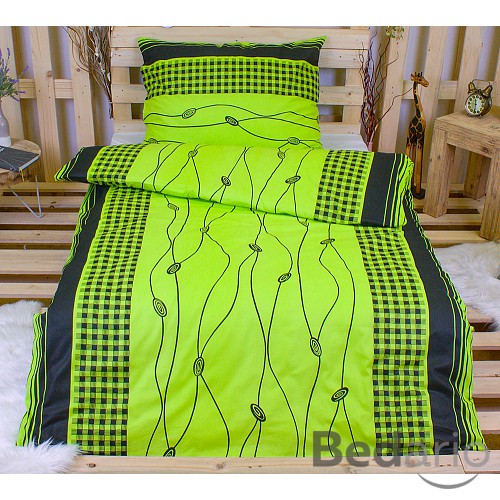 Bavlněné povlečení 140x200+70x90 Lana zelená