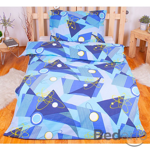 Flanelové povlečení DELUXE 140x200+70x90 Planeta modrá