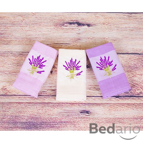 Lavender dárkový set - vaflové utěrky 3ks