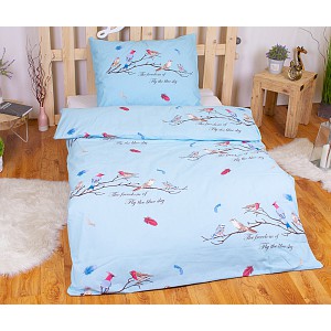 Bavlněné povlečení 140x200+70x90 Ptáčci