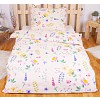 Bavlněné povlečení 140x200+70x90 Flora meruňková