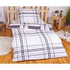Bavlněné povlečení 140x200+70x90 Kostka šedo-bílá