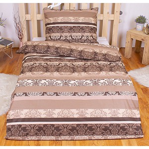 Luxusní RANFORCE Bavlněné povlečení 140x200+70x90 Jeny brown