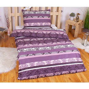 Luxusní RANFORCE Bavlněné povlečení 140x200+70x90 Jeny purple
