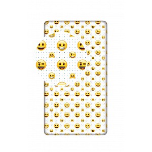 Bavlněné prostěradlo 90x200 Emoji