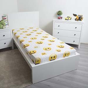 Bavlněné prostěradlo 90x200 Emoji