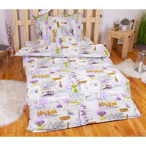 Krepové povlečení DELUXE 140x200+70x90 Lavender