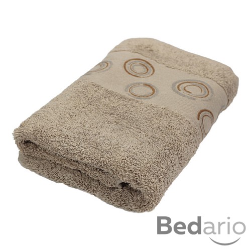 Froté ručník EXCLUSIVE - Circles béžové