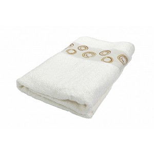 Froté ručník EXCLUSIVE - Circles krémová