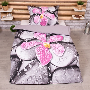 3D povlečení 140x200+70x90 Orchidea