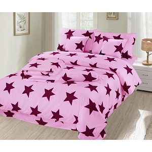 Osmidílná sada povlečení na 2 lůžka 140x200+70x90 Pinkish Starline