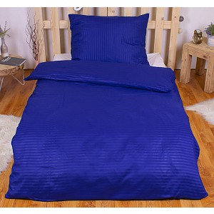 Povlečení mikrovlákno DeLuxe 140x200+70x90 Proužek tmavě modrý