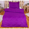 Povlečení mikrovlákno DeLuxe 140x200+70x90 Proužek fialový