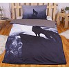 3D povlečení 140x200+70x90 Black Wolf