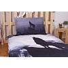 3D povlečení 140x200+70x90 Black Wolf