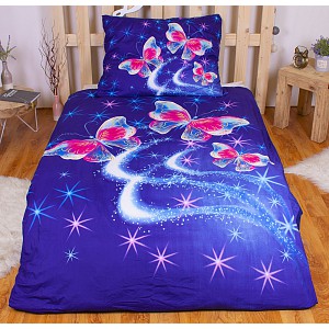 3D povlečení 140x200+70x90 Magic butterflies