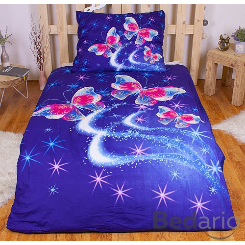 3D povlečení 140x200+70x90 Magic butterflies