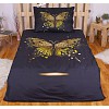 3D povlečení 140x200+70x90 Golden butterfly
