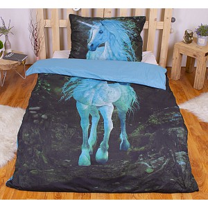 3D povlečení 140x200+70x90 Forest Unicorn