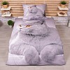 3D povlečení 140x200+70x90 Grey cat