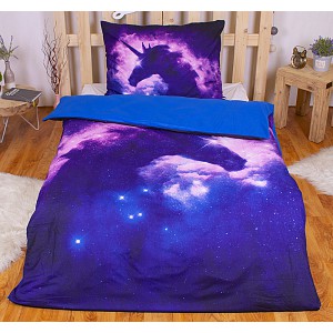 3D povlečení 140x200+70x90 Jednorožec Night sky