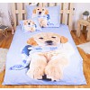Sedmidílná sada 3D povlečení 140x200+70x90 Winter puppy