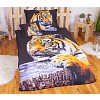 Sedmidílná sada 3D povlečení 140x200+70x90 Číhající tygr