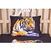 Sedmidílná sada 3D povlečení 140x200+70x90 Číhající tygr